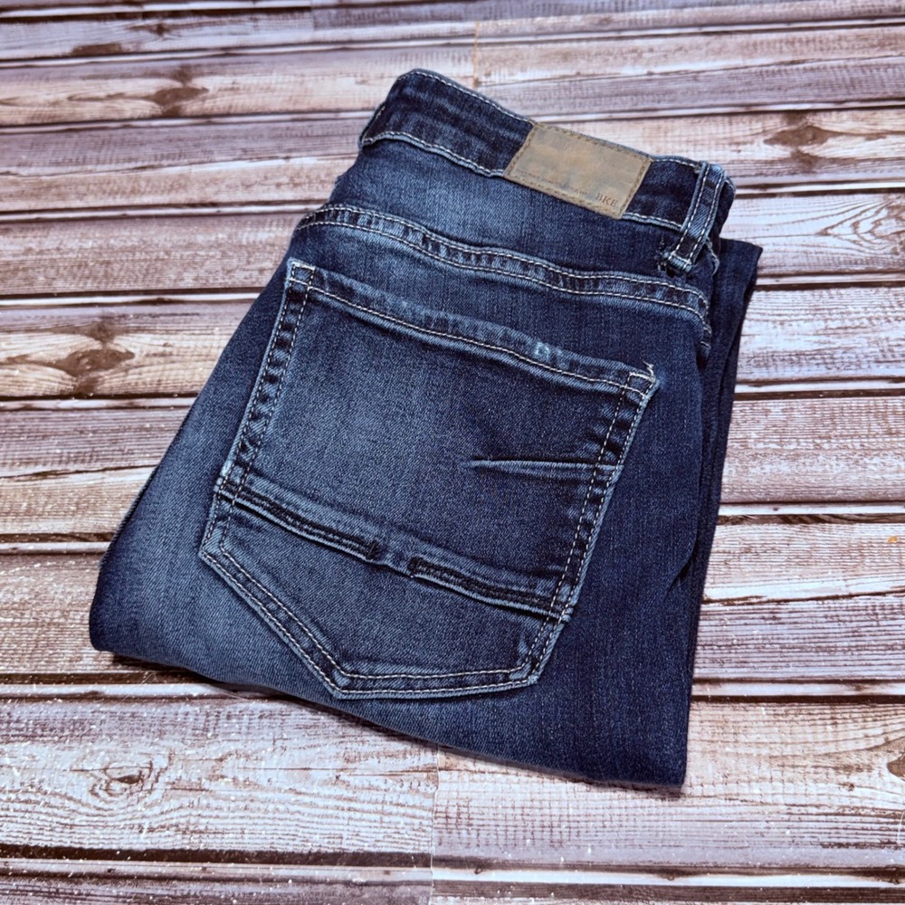 BKE Parker‎ Ankle Skinny Jeans Womens 28 Blue Distressed Hem Stretch